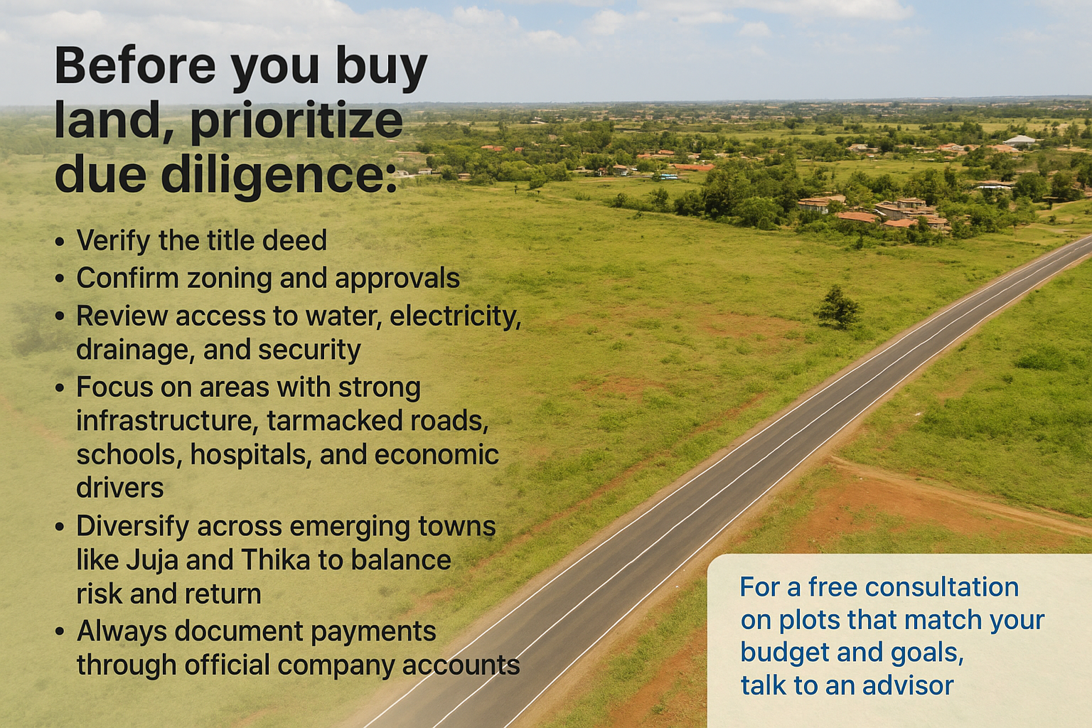 Real estate investment tips in Kenya – due diligence, title deeds, infrastructure and growth areas